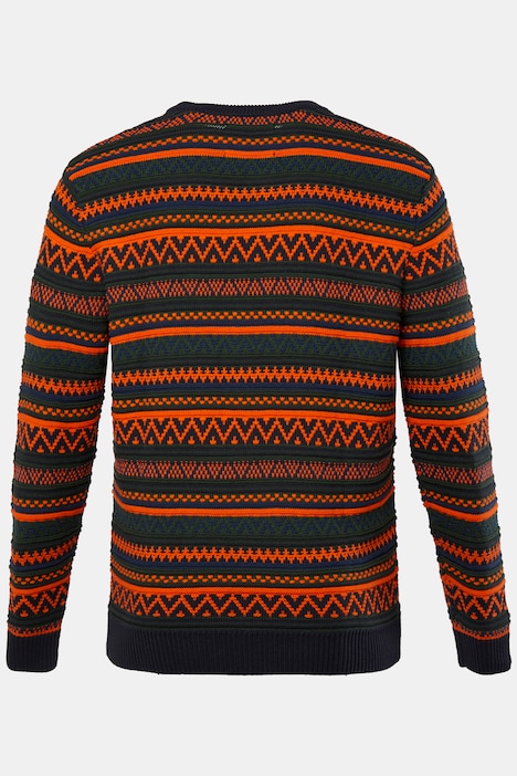 STHUGE Pullover, Strick-Muster, Rundhals, bis 8 XL
