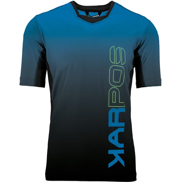 Maillot VTT KARPOS VERVE TEE BLACK/INDIGO B./GREEN FLUO