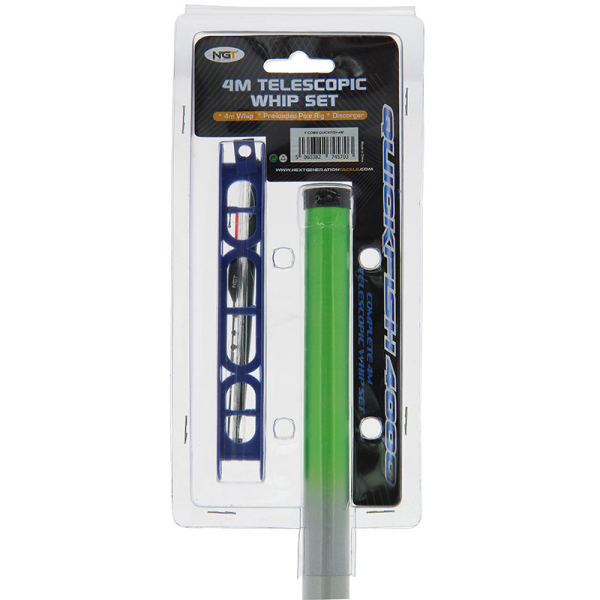 NGT Quickfish Combo - Canne Fixe de 4 m, Bas de ligne & Dégorgeoir