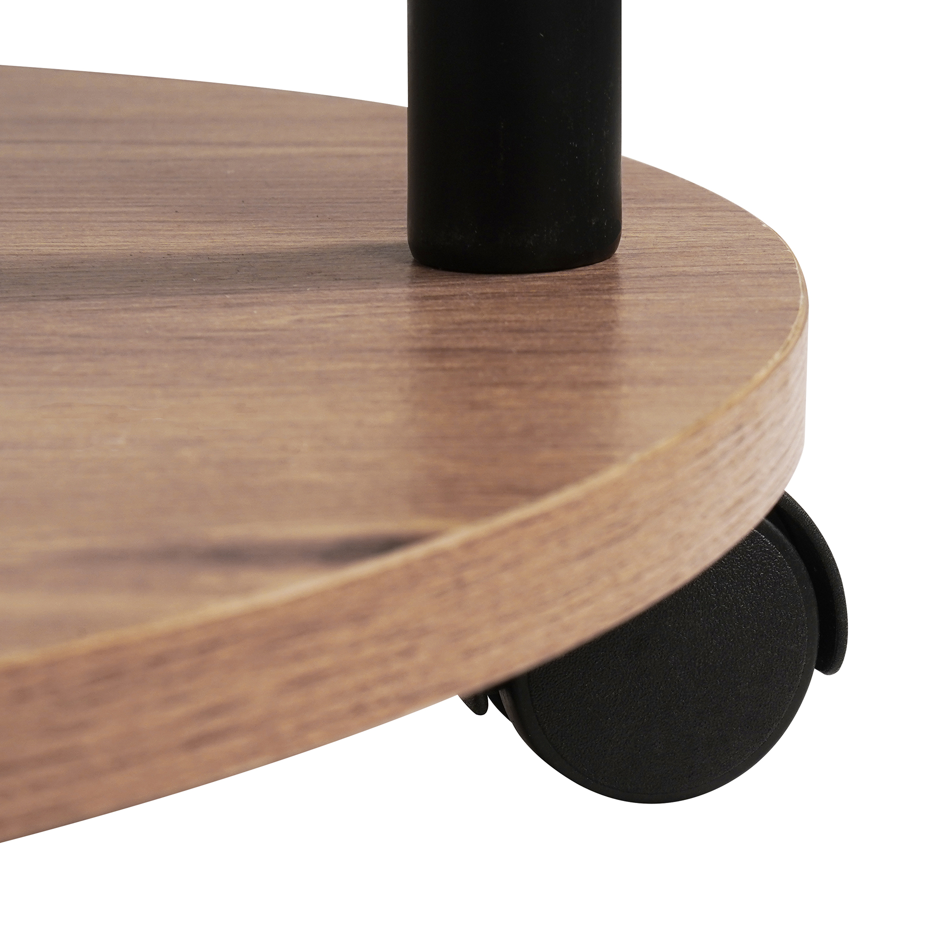 Beistelltisch - Artisan Eiche - schwarz - rollbar