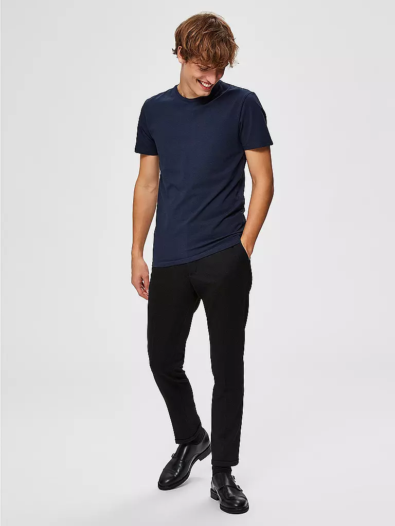 SELECTED T-Shirt SLHNEWPIMA blau