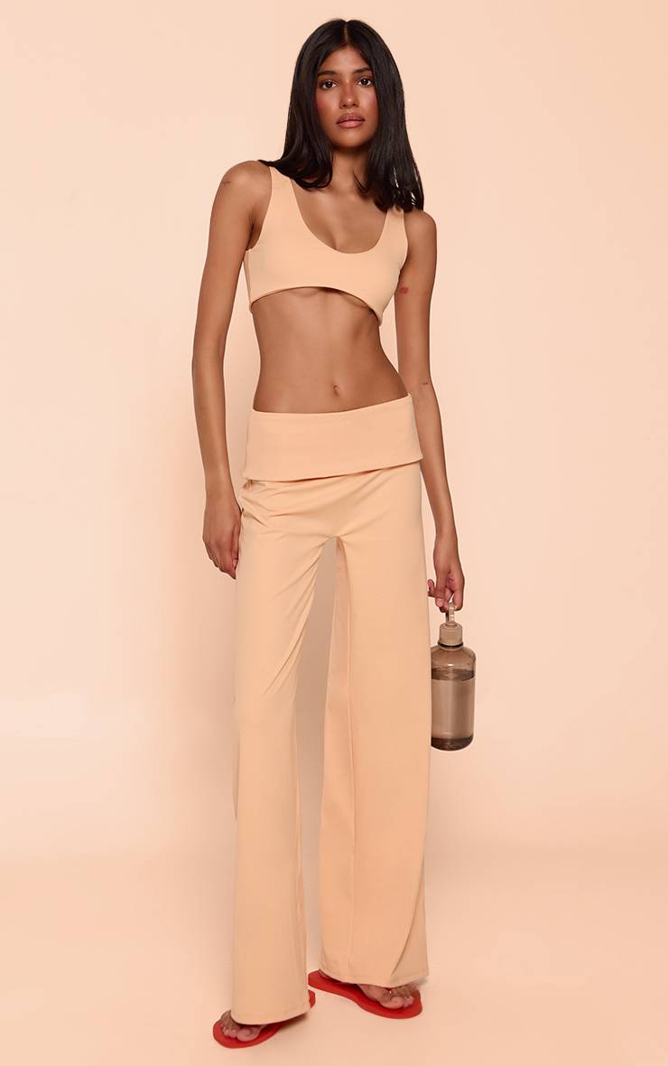 Pêche Pantalon De Yoga Droit Taille Repliable Sculptant