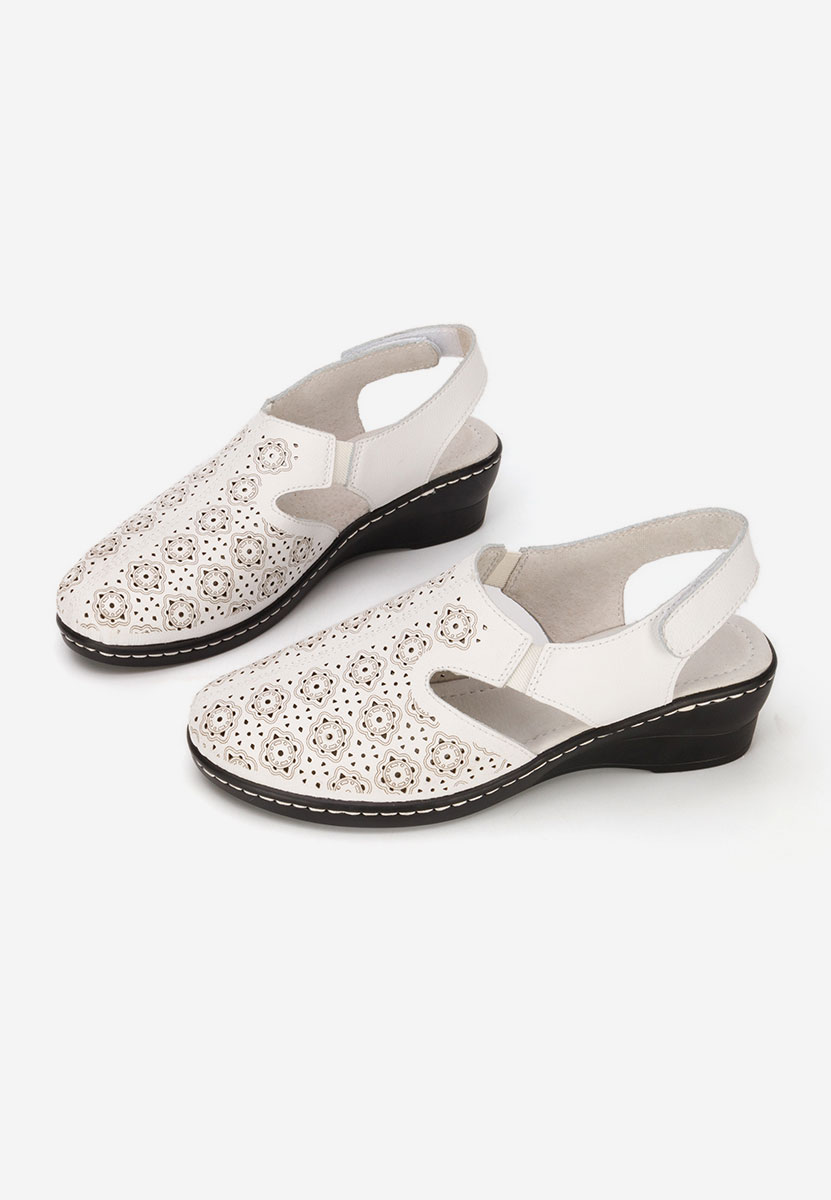 Chaussures femme en cuir blancs Ofelya