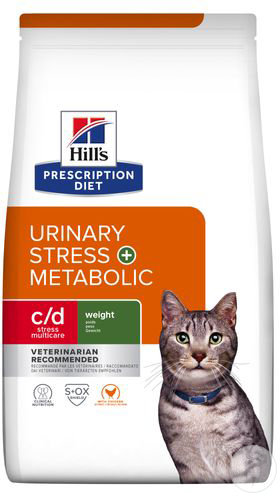 Hill's Pet Nutrition Prescription Diet C/D Urinary Stress + Weight Care Metabolic Feline 1,5kg