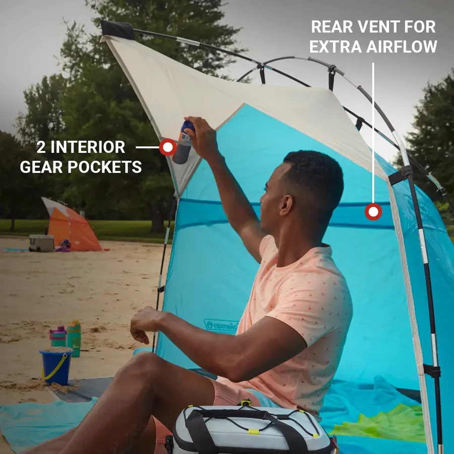 Skyshade&trade; Small Compact Beach Shade, Caribbean Sea