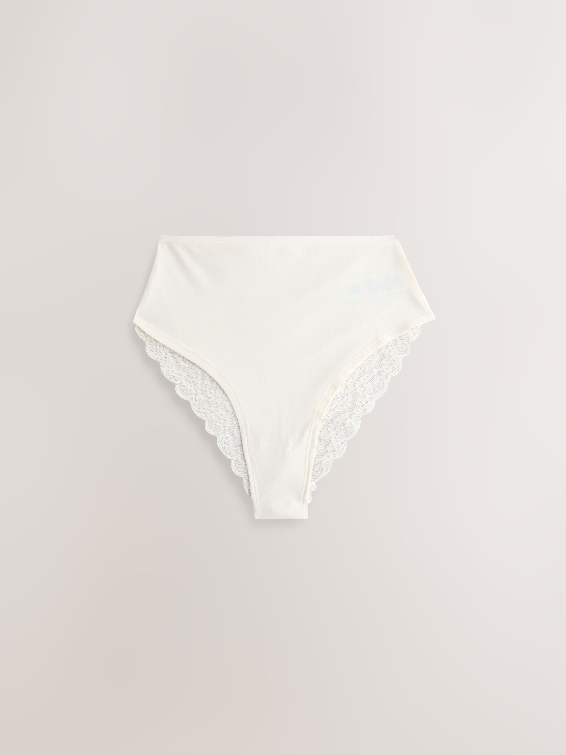 Blauw - 7 Katoenen slipjes met kant
