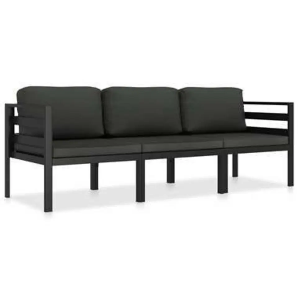 vidaXL - Loungeset - Antraciet - Aluminium