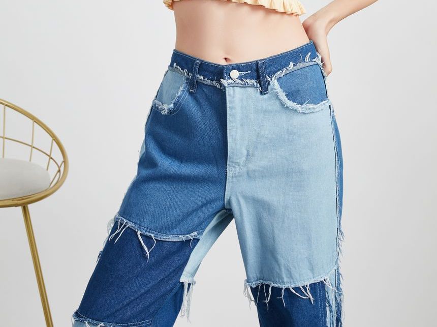 Pandaramma - Off-shoulder crop top met gerimpelde rand en strik aan de voorkant