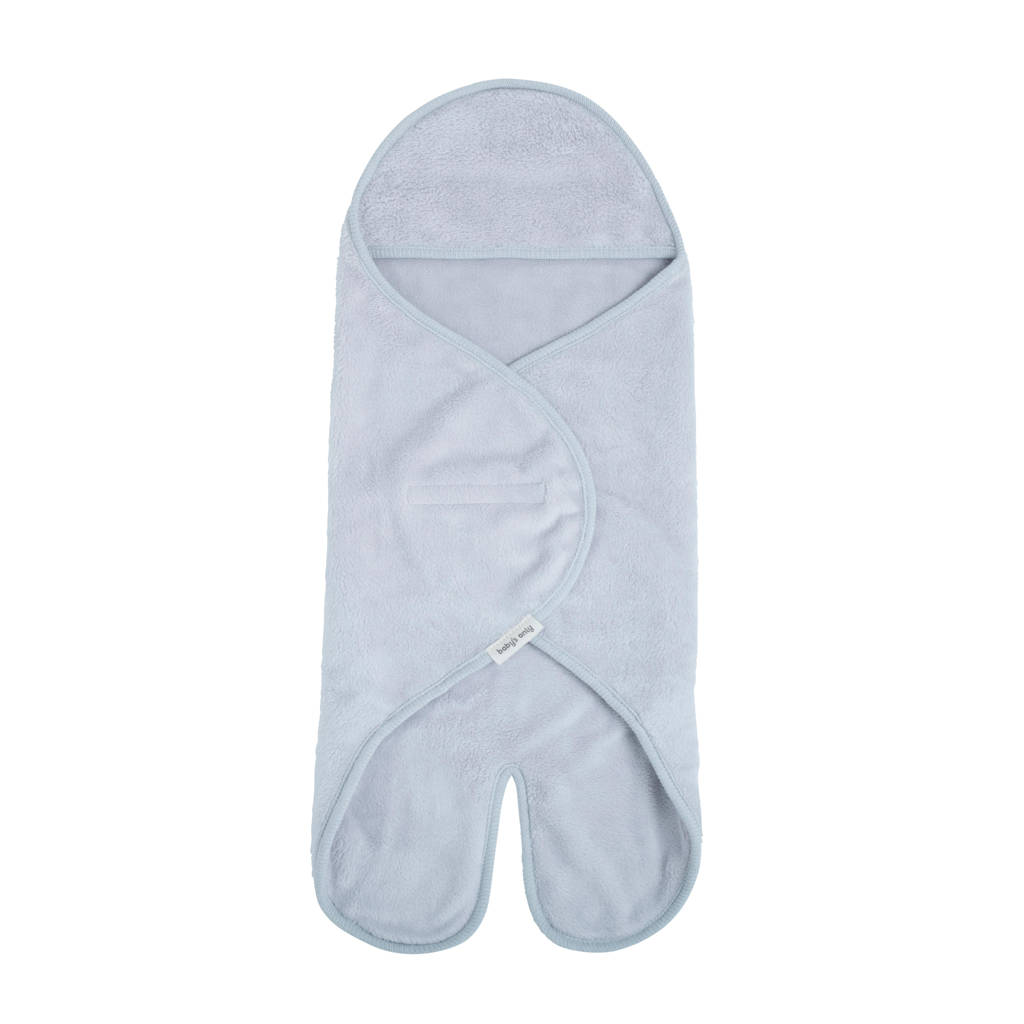 wikkeldeken met voetjes Cozy autostoel 0+ 5-puntsgordel misty blue