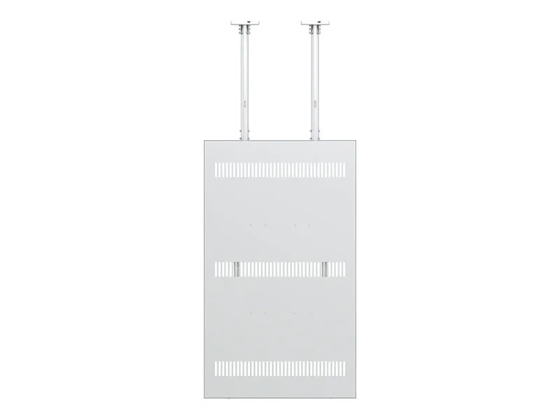 Multibrackets M Pro Series - Indelukke (fast arm, bagplade, 2 loftspladedækker, adapter, etui, 2 pæle (80 cm), 2 interne pæleled) - for LCD display - large - stål - hvid - skærmstørrelse: 75