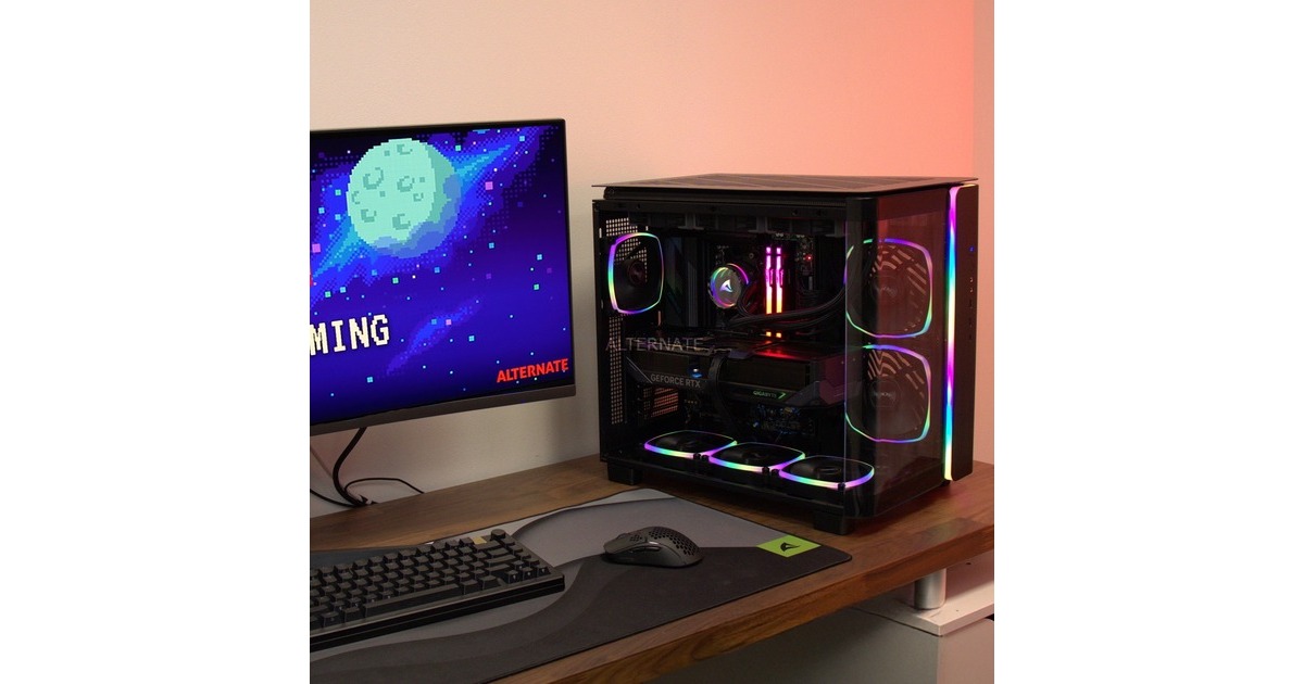 ALTERNATEThunderstorm Pro Ryzen 7 – RTX 5080 gaming pc  (Zwart | R7 9800X3D | RTX 5080 | 32 GB | 2 TB SSD)