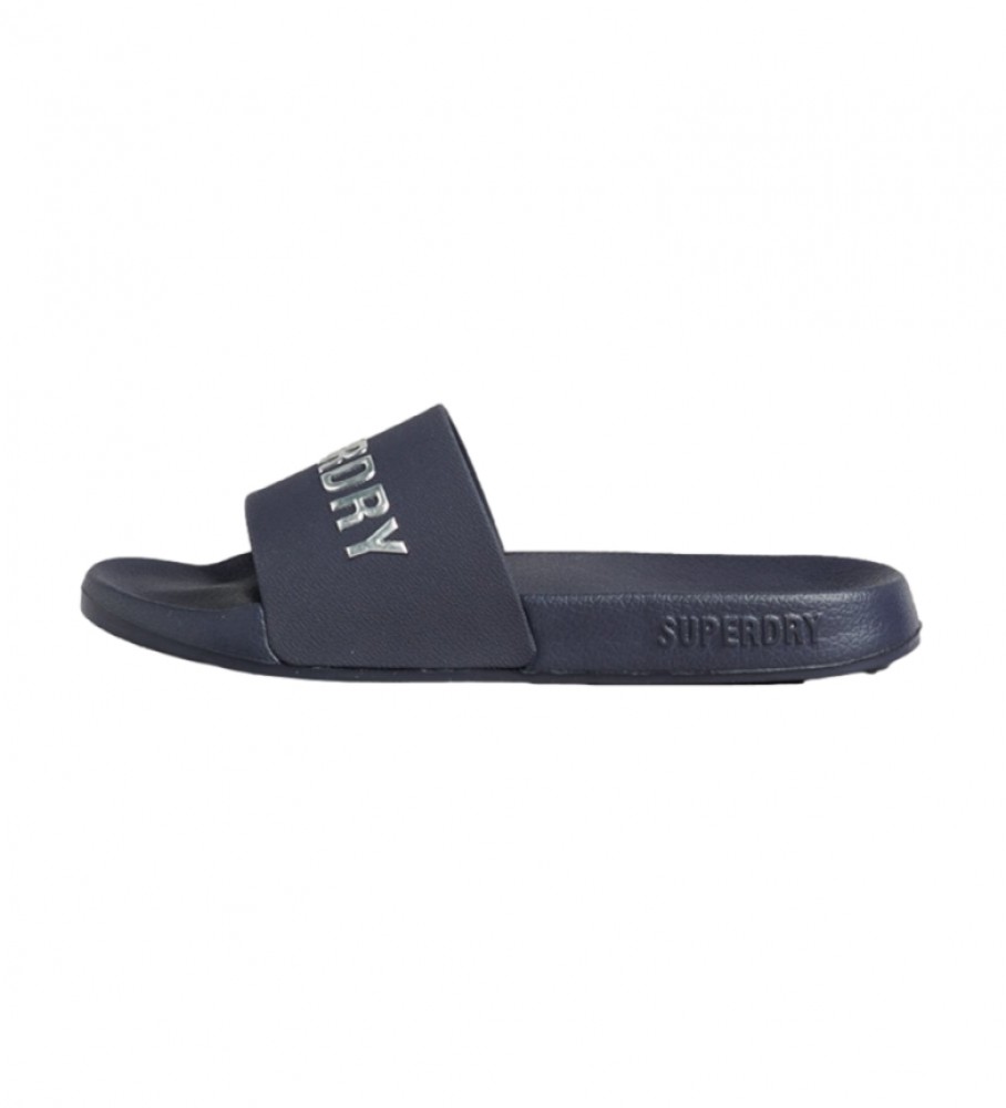 Chinelo de piscina Superdry Code Navy Logo