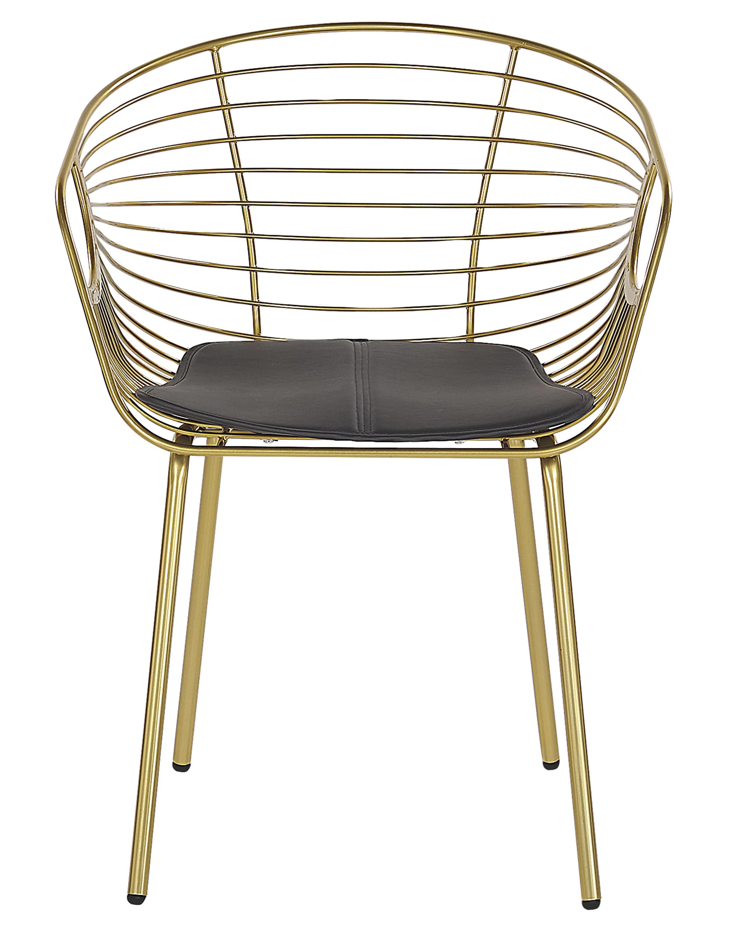 Set van 2 eetkamerstoelen HOBACK Metaal Goud