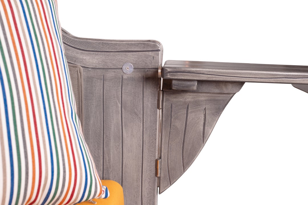 Rantum strandstoel mahonie gewassen grijs PE koboo grijs design 586