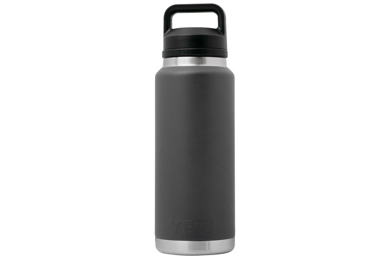 Yeti Rambler Bottle 36oz Chug Cap, Charcoal Grey, thermosfles met drinkdop, 1L