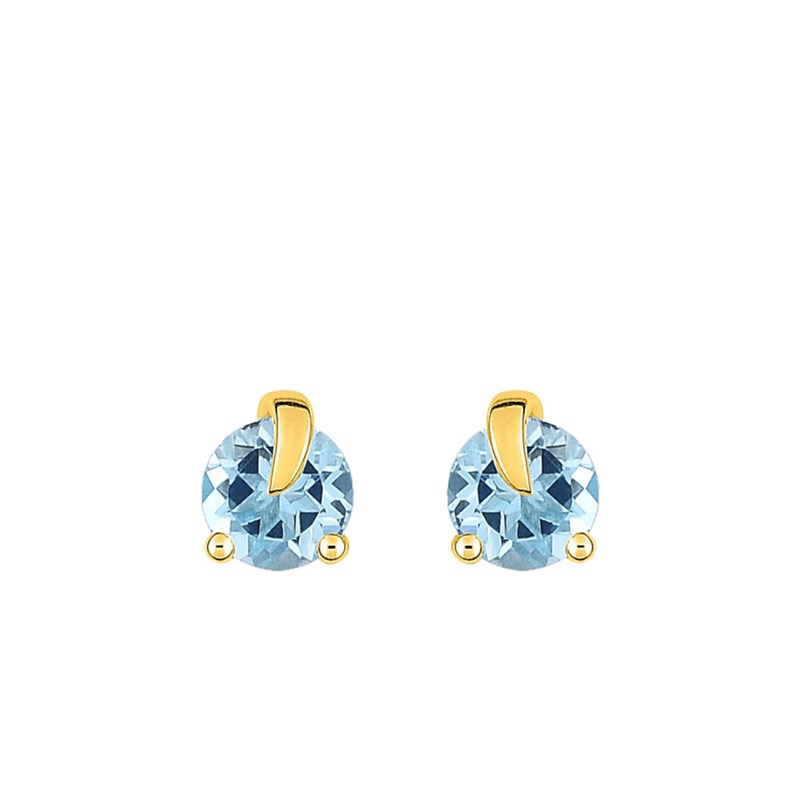Boucles d'oreilles femme - topaze - Or 18 Carats