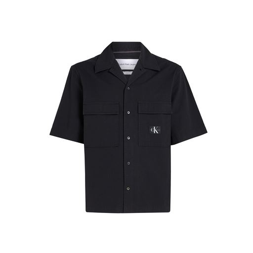 Calvin Klein Jeans Seersucker Skjorte, Black, XXL