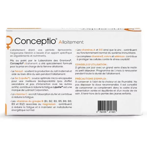 Granions Conceptio Amamentação 60 cápsulas