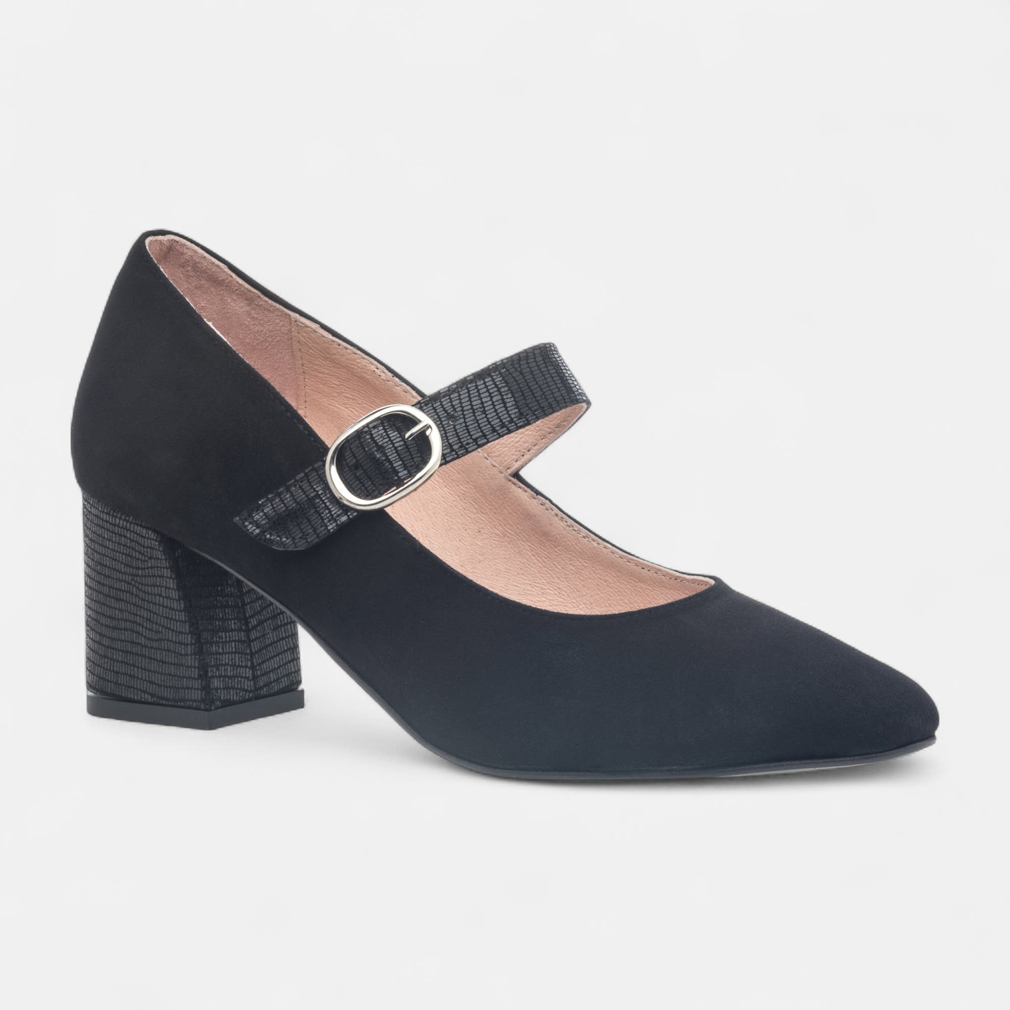 Escarpins à talon Femme en cuir noir