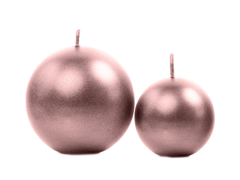 Bolkaarsen Rose Goud Metallic 6cm 10st