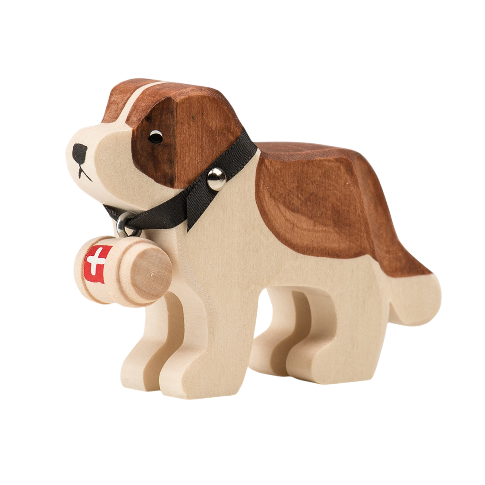 Trauffer Hund Barry mit Fässchen Holztier