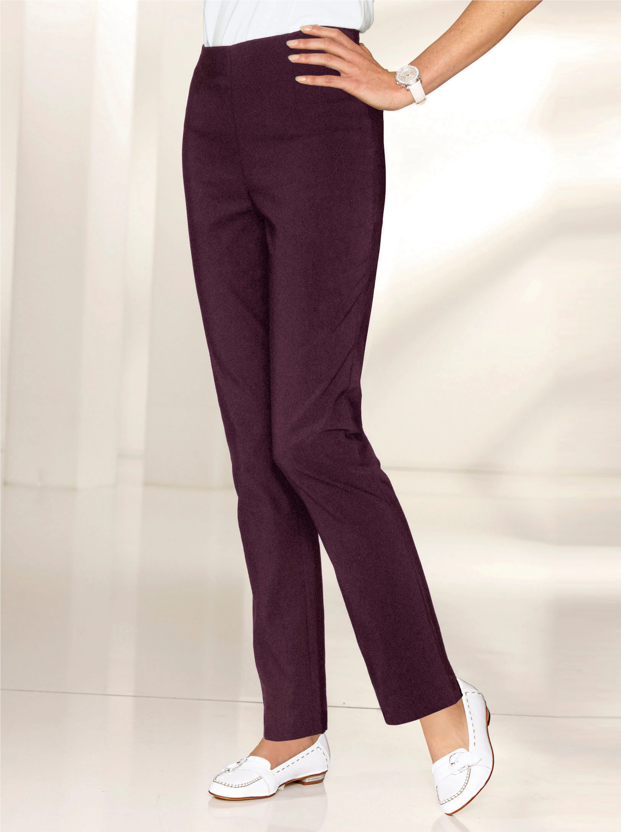 Stretch-Hose in bordeaux