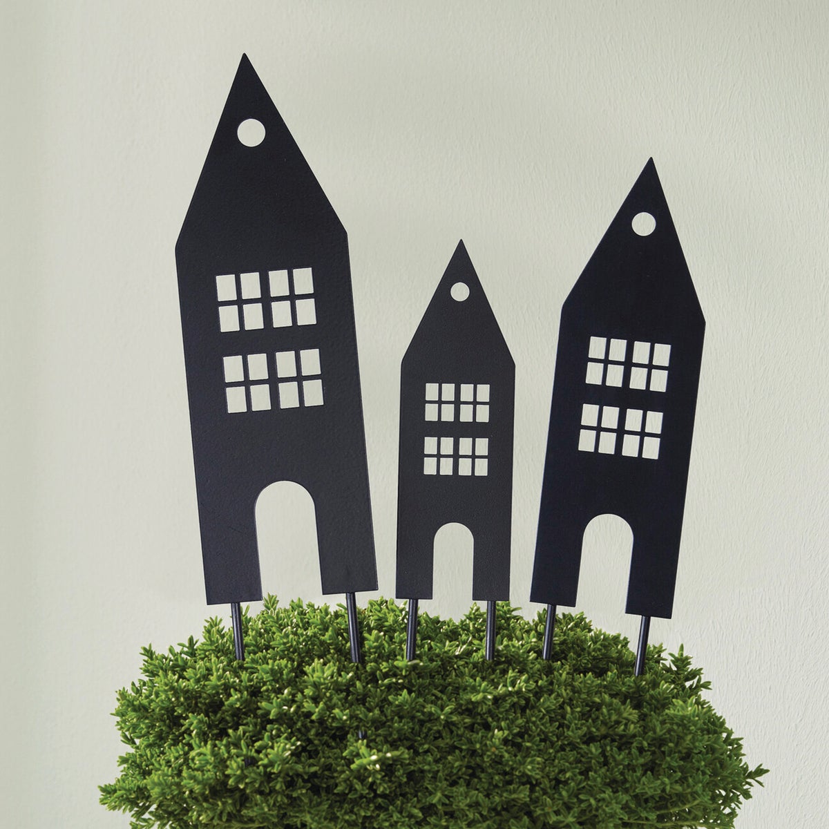 FRANK FLECHTWAREN | Stekkerhuis, set van 3, METAAL, H: 20 cm, H: 25 cm, H: 30 cm