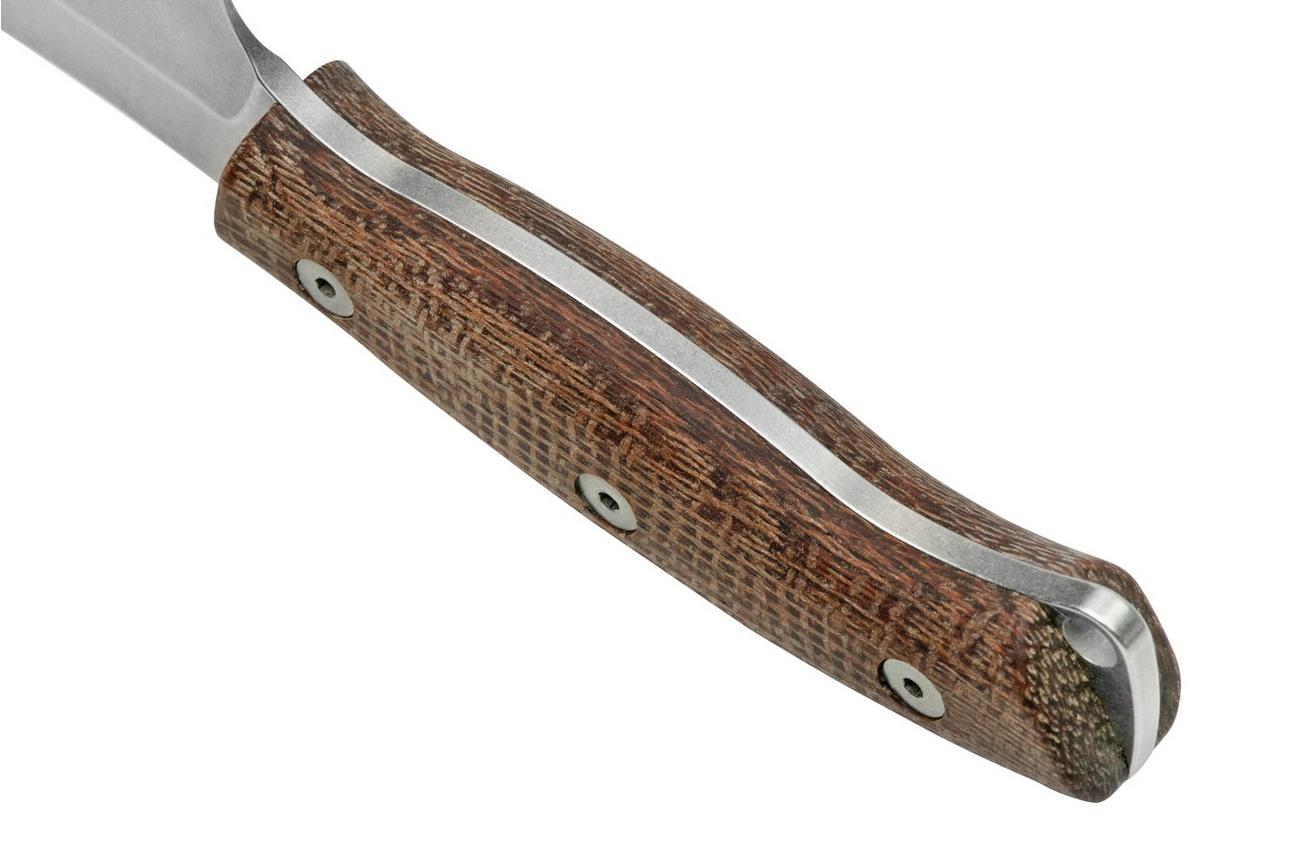 White River Camp Cleaver WRCC55-BNA Natural Burlap Micarta, kampeermes