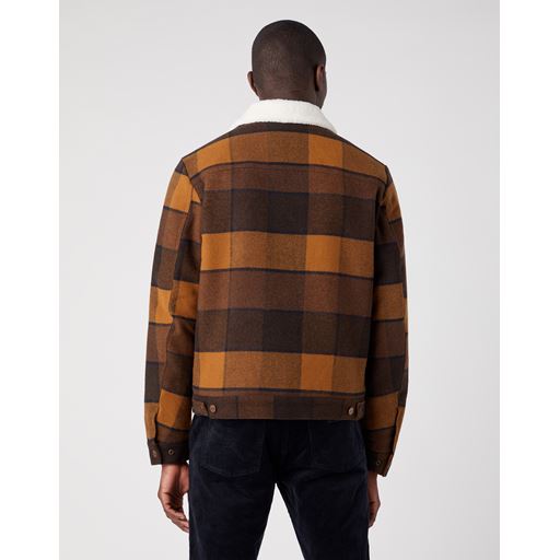 Wrangler Atg Trucker Jakke, Yellow Check, XL
