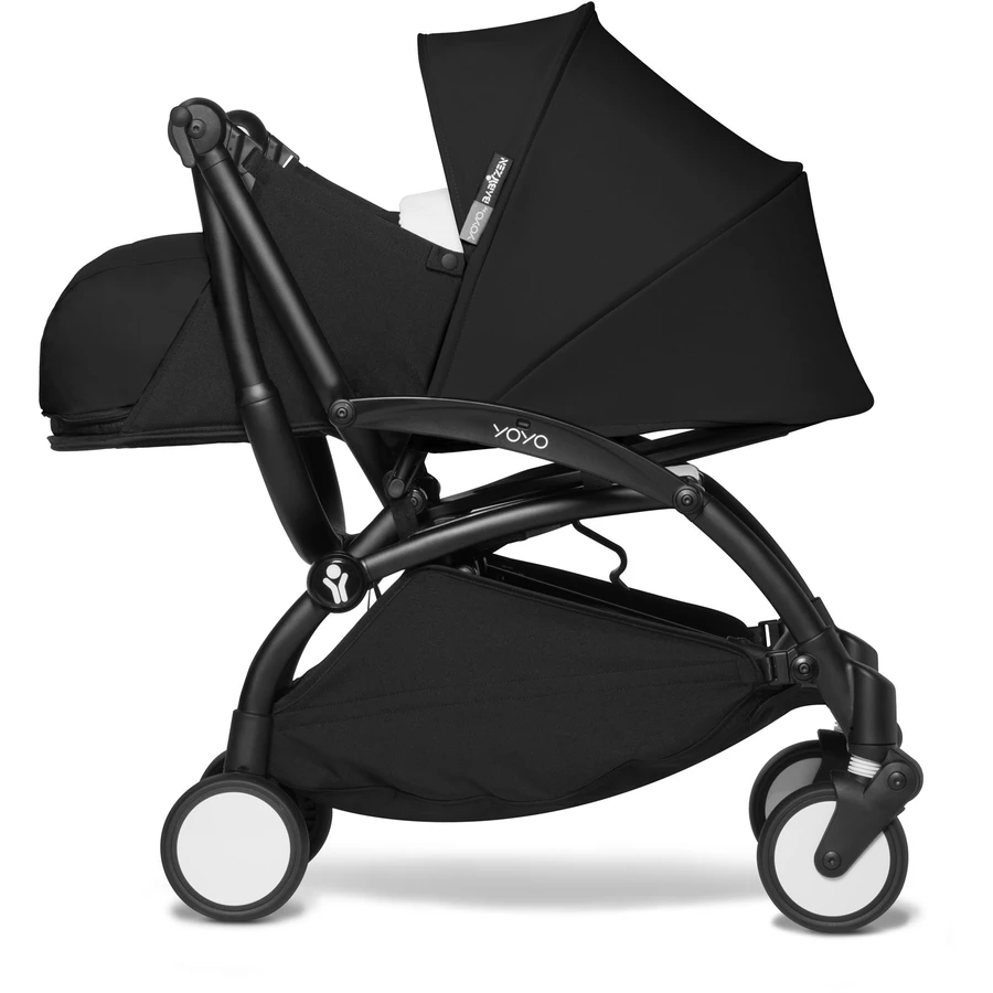 BABYZEN Kinderwagen YOYO2 0+ Black mit Neugeborenenaufsatz Black