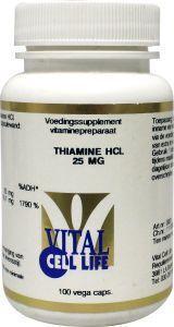 Vital Cell Life Thiamine HCL 25 mg 100 Capsules