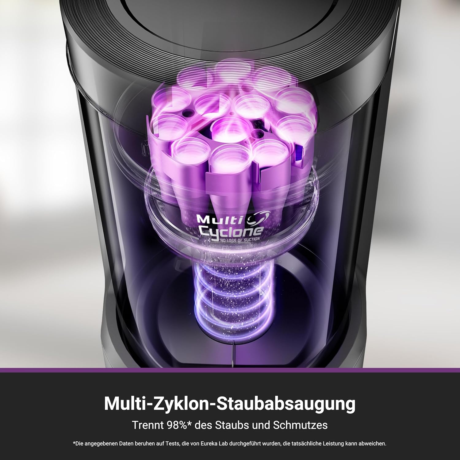 Eureka E20 Plus Staubsaugroboter mit 8000 Pa Saugkraft und selbstentleerender Station, Anti-Wickel-Funktion, 3D Hindernisvermeidung, 180 Minuten Laufzeit, DuoDetect AI, schwarz