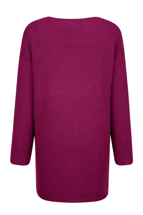 Long-Pullover, Schriftzug, V-Ausschnitt, Langarm