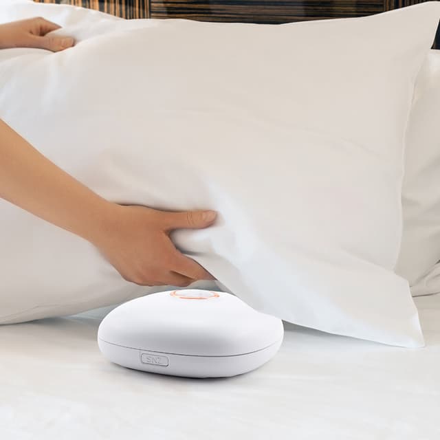Vibrerende vækkeur med snooze-funktion Hvid