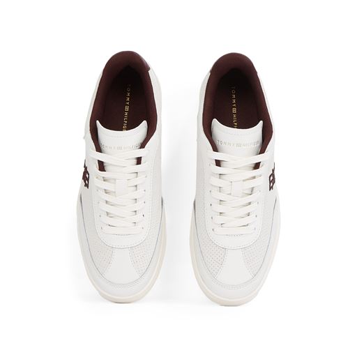 Tommy Hilfiger The Heritage Sneakers, White/Burgundy Velvet, 39