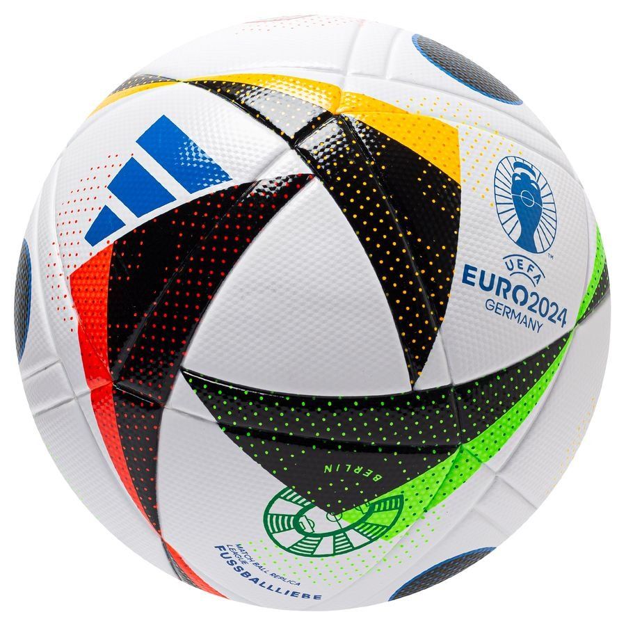 adidas Ballon FUSSBALLLIEBE League EURO 2024 - Blanc/Noir/Bleu