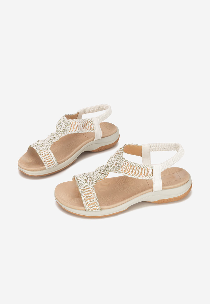 Sandales plates blanches Natazia