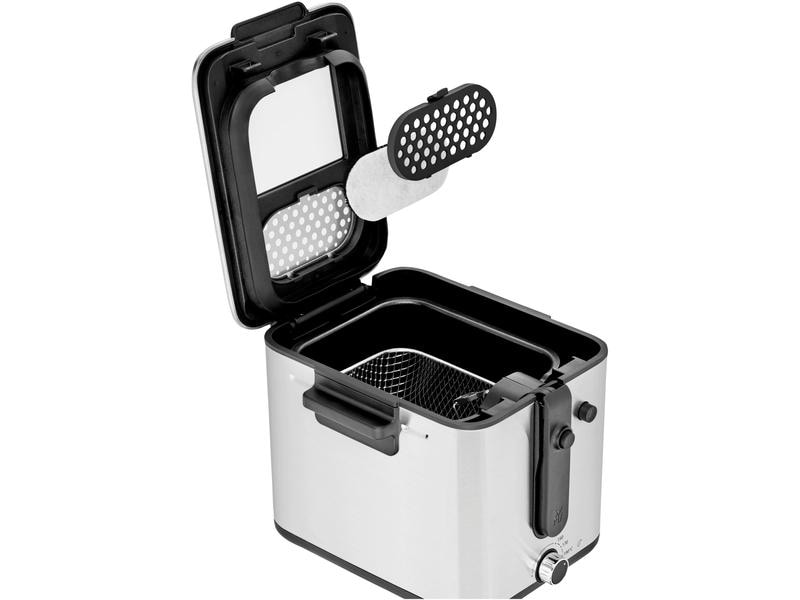 WMF Fritteuse Küchenminis Fryer & Dicer Schwarz/Silber Fritteuse mit Kartoffel Schneider