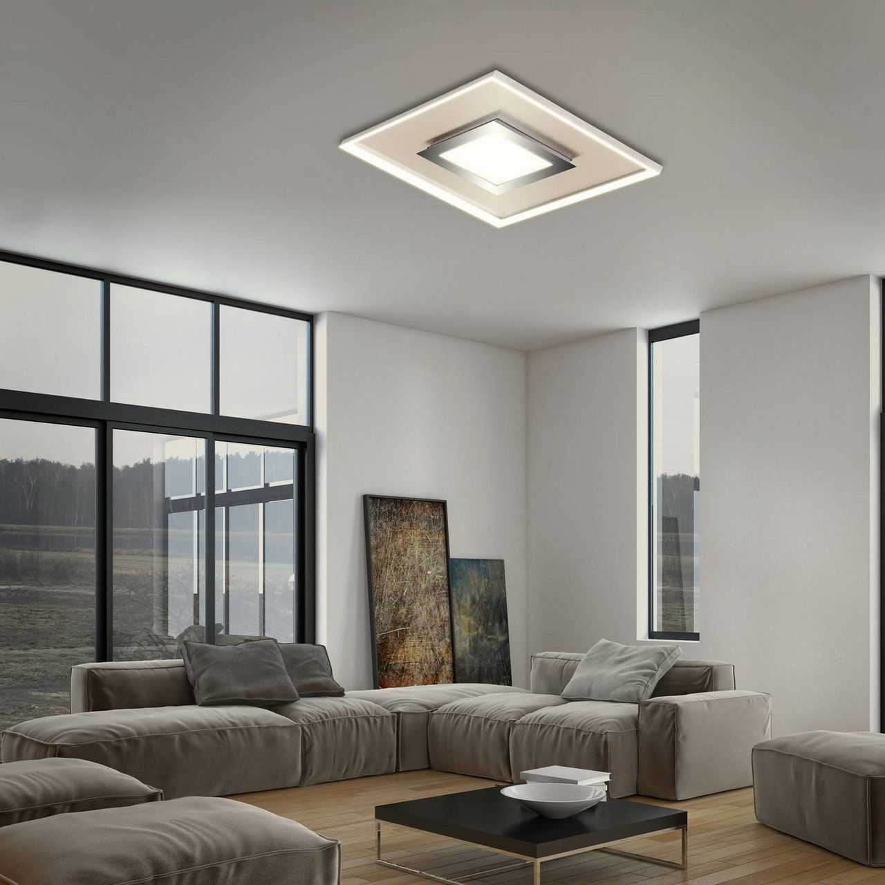 Briloner LED-Deckenleuchte mit Mittellicht FRAME
