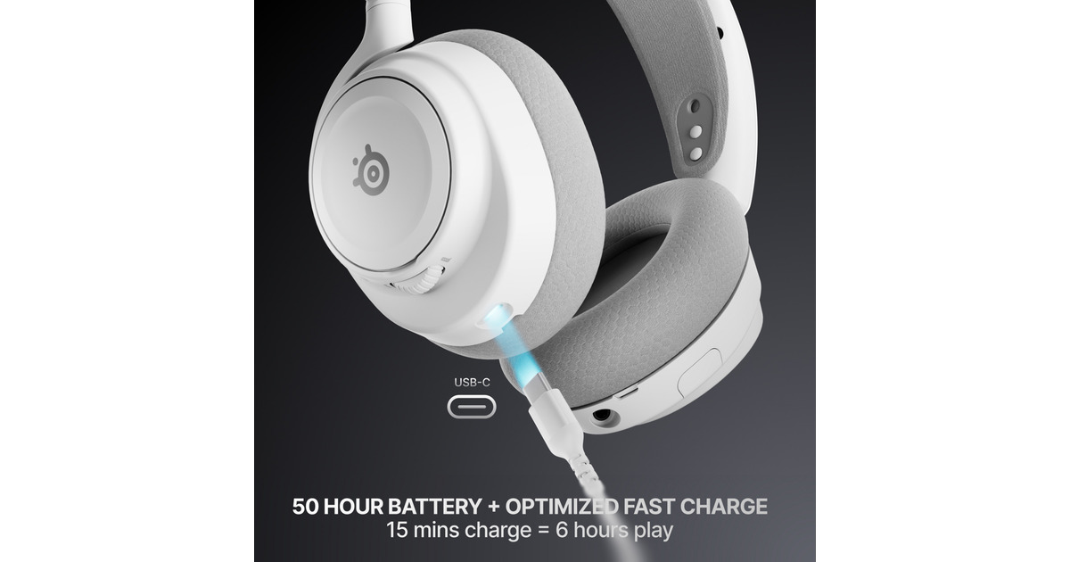 SteelSeriesArctis Nova 7 Wireless Gen 2 over-ear gaming headset  (Wit, Pc, 2.4 GHz / Bluetooth)