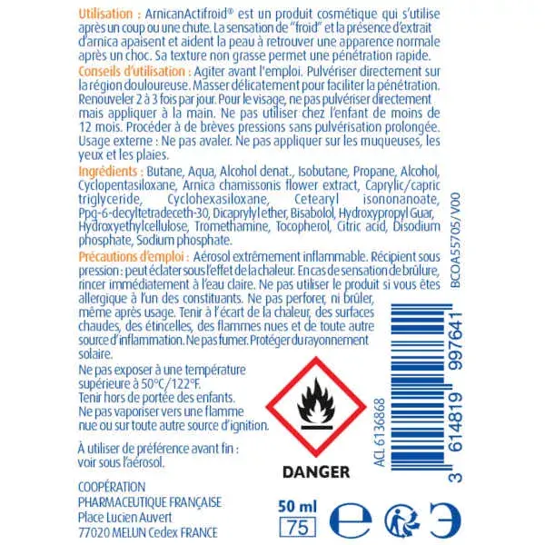 Spray Arnican Actifroid 50ml