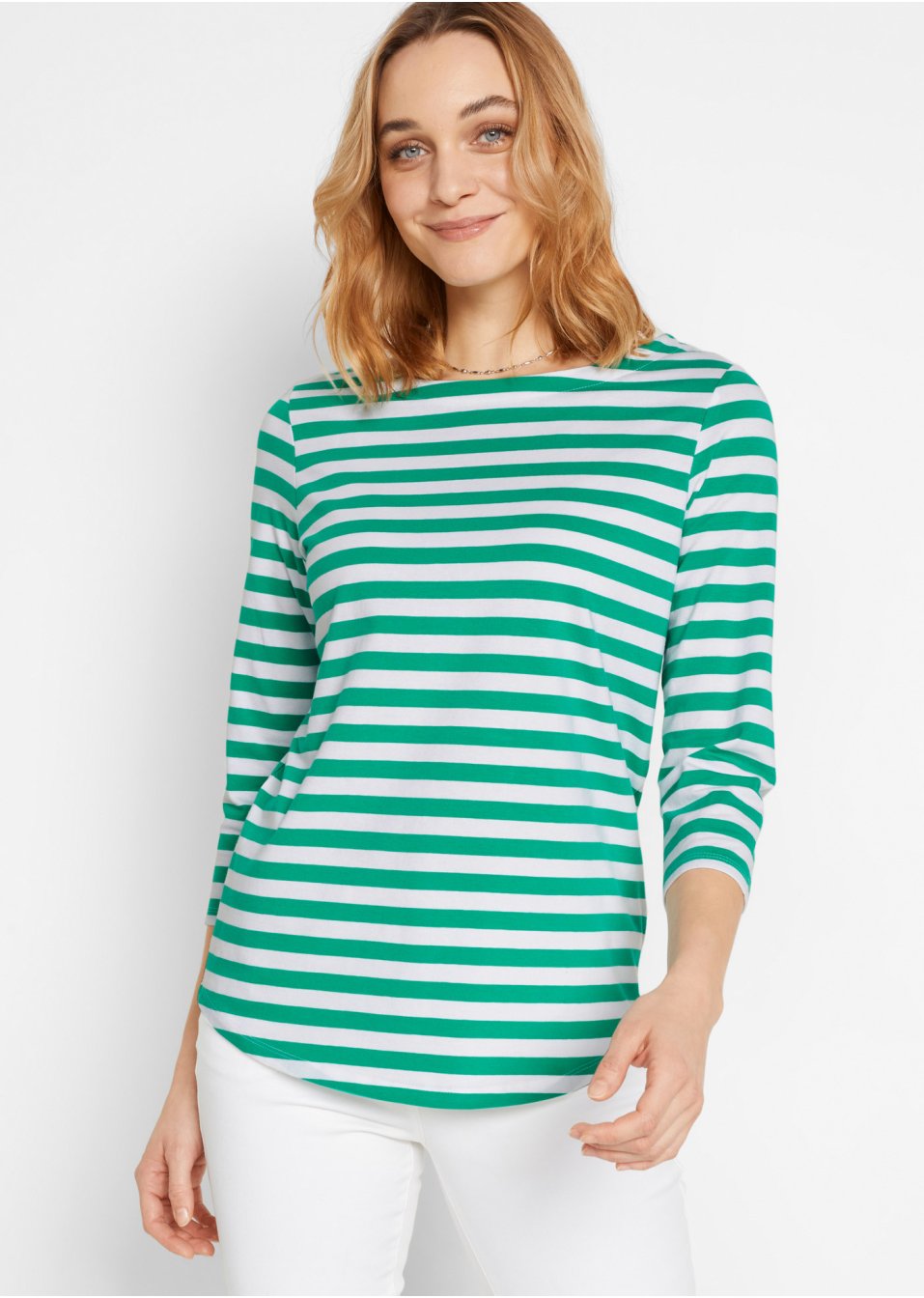 T-shirt 3/4 à encolure bateau