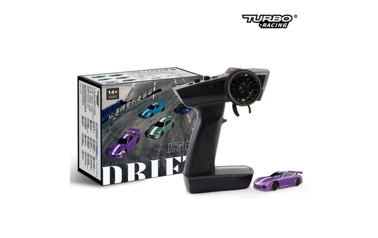 Micro Drift C61 Violett, RTR, 1:76Vollwertiges RC-Auto im micro Format