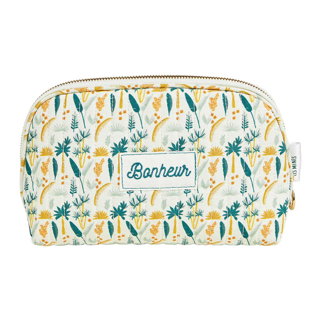 Trousse de toilette feuillage vert et orange 25x7x16cm
