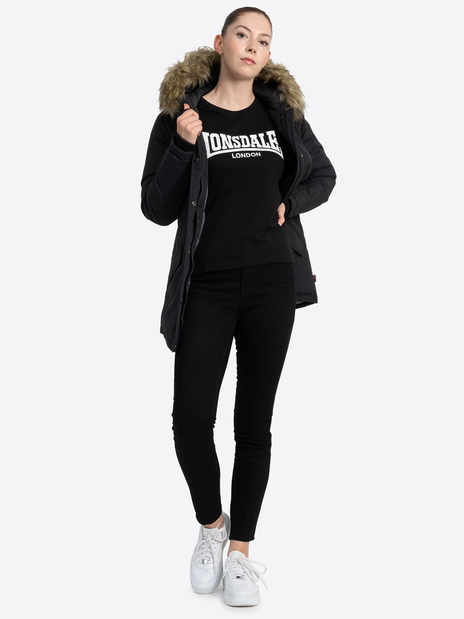 Lonsdale Frauen Winterjacke mit Kapuze KIMMERIDGE