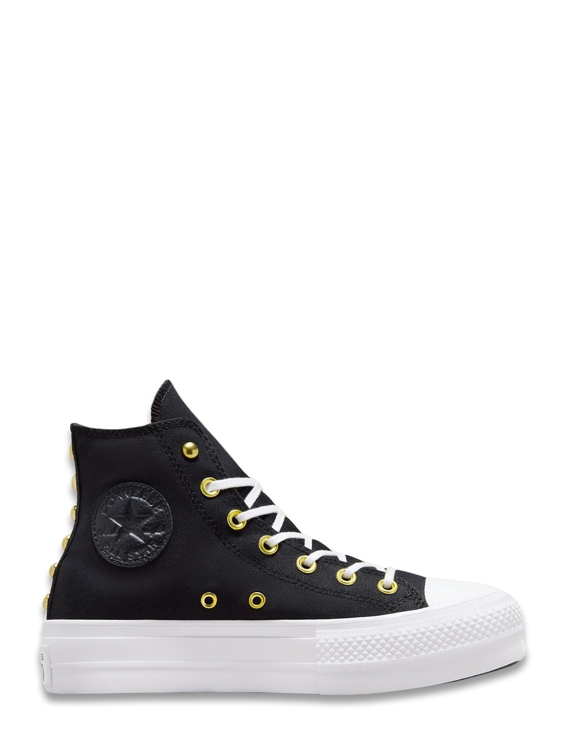 converse Sneakers Femme Montante Ctas Lift Hi Black/White/Gold
