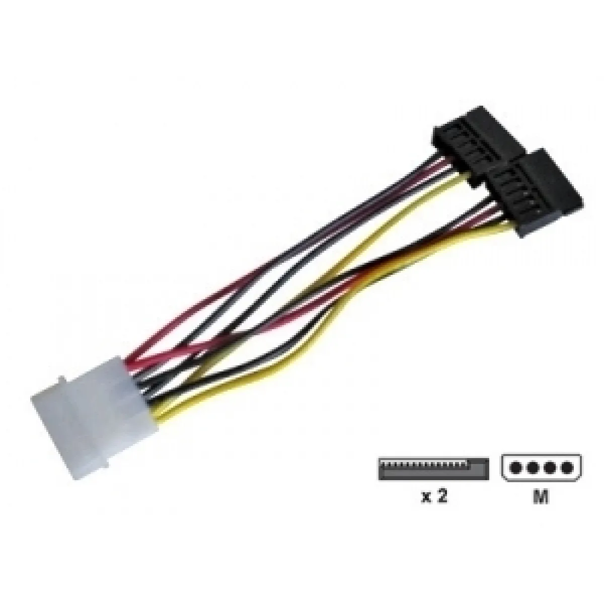 Kalea-Informatique Cordon adaptateur Sata - 2xSATA - Molex