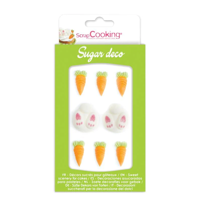 Décors sucrés lapin et carotte Scrapcooking
