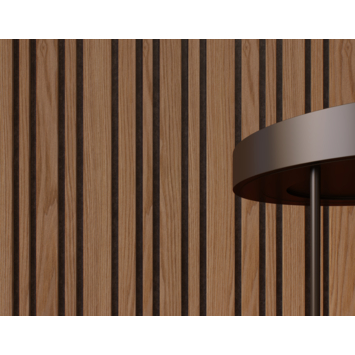 Lattenwand Decowall Acoustic Blend brons eiken, combinatie van verschillende breedtes, 260x30cm, 2 stuks (1.56m2)