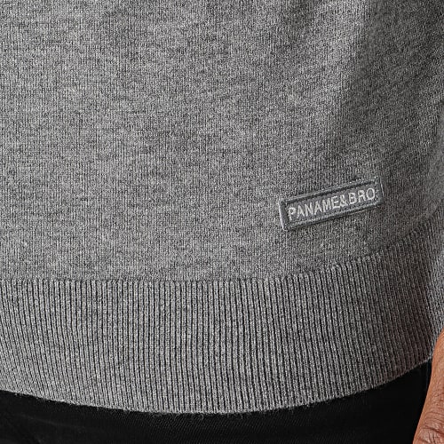 Pull Col Roulé Gris Anthracite Chiné